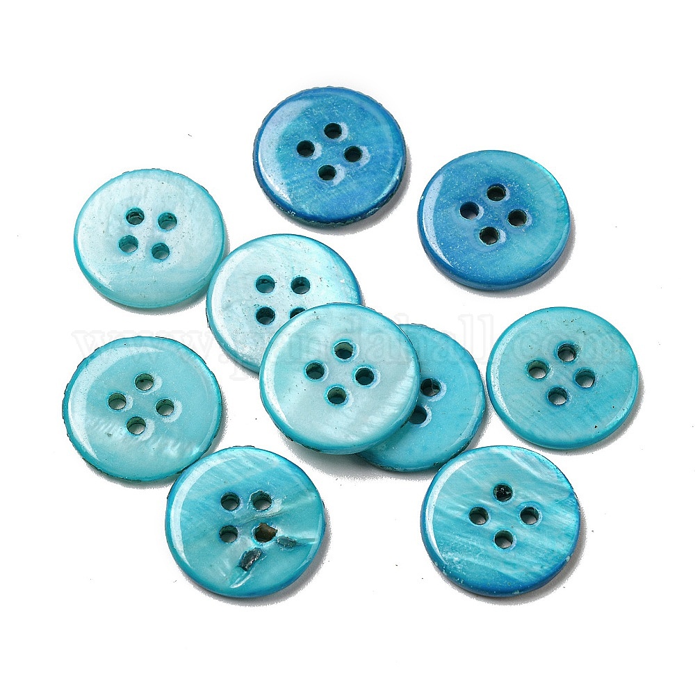 Shell Button Flat Wholesale Freshwater Shell Buttons - Pandahall.com