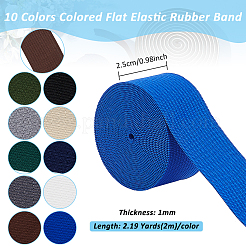 20M 10 Colors Colored Flat Elastic Band&nbsp;EC-BC0001-54