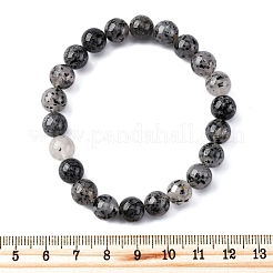 Natural Tourmaline Round Beaded Stretch Bracelets for Men Women&nbsp;BJEW-G743-01B