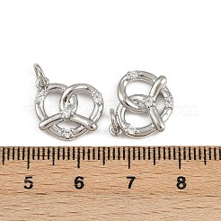 Brass Micro Pave Cubic Zirconia Pendants&nbsp;KK-A269-54P