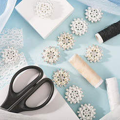 10Pcs Flower Sew on Rhinestone&nbsp;FIND-GF0004-93S