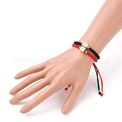Adjustable Nylon Thread Braided Bead Bracelets Sets&nbsp;BJEW-JB05695