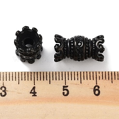 Ion Plating(IP) 304 Stainless Steel & Clear Cubic Zirconia Beads&nbsp;STAS-M057-09EB