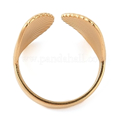 Ion Plating(IP) 304 Stainless Steel Shell Shape Open Cuff Rings for Women&nbsp;RJEW-Z057-02G