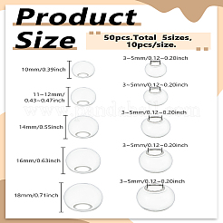 50pcs 5 Styles Round Mechanized One Hole Blown Glass Globe Ball Bottles&nbsp;BLOW-LP0001-01