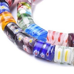 Column Handmade Millefiori Glass Beads&nbsp;LK-R004-12