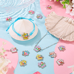 24Pcs 6 Colors Alloy Enamel Connector Charms&nbsp;FIND-TA0009-52