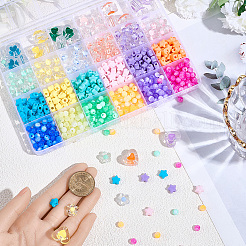 870Pcs 24 Colors Opaque & Transparent Acrylic Beads&nbsp;MACR-PA0001-40