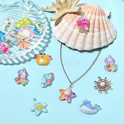 Opaque Marine Organisms Resin Pendants&nbsp;CRES-CJC0011-002