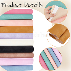 10Pcs 10 Colors Frosted PVC Imitation Leather Fabrics&nbsp;DIY-CL0001-71B