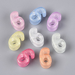 Luminous Frosted Transparent Acrylic Beads&nbsp;TACR-T029-21G