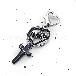 Heart & Cross Plastic Pendant Keychain&nbsp;PW-WG81A1B-01