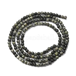 Natural Serpentine/Green Lace Stone Beads Strands&nbsp;G-Z116-A16-2mm