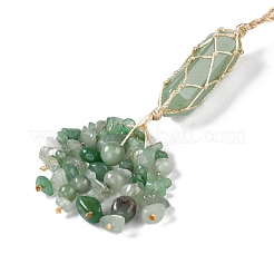 Natural Green Aventurine Reiki Healing Wall Hanging Pendant&nbsp;HJEW-C005-01F