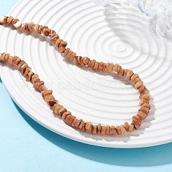 Dyed Natural Freshwater Shell Nuggets Beaded Necklaces&nbsp;NJEW-JN05580-02