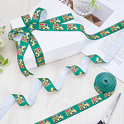 10 Yards Back To School Theme Polyester Grosgrain Ribbon&nbsp;OCOR-WH0082-82A