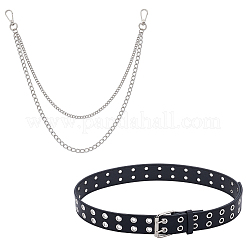 Eyelet PU Leather Waist Belts for Jeans&nbsp;AJEW-CY0003-15