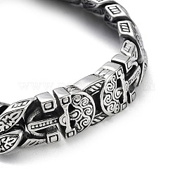 304 Stainless Steel Classic Retro Cuban Link Chains Bracelets for Men & Women&nbsp;BJEW-D031-15AS