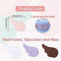 40Pcs 4 Colors Cloth Ornaments Accessories&nbsp;AJEW-GF0012-68