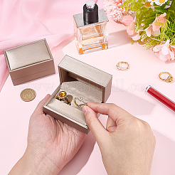 PU Leather Jewelry Couple Ring Packing Boxes&nbsp;CON-CL0001-27A