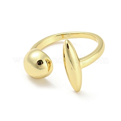 Brass Open Cuff Rings&nbsp;RJEW-I100-04G
