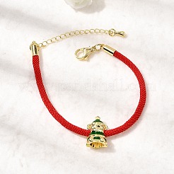 Christmas Nylon Cord Bracelets&nbsp;BJEW-L715-02G-02