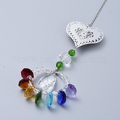 Crystals Chandelier Suncatchers Prisms Chakra Hanging Pendant&nbsp;AJEW-I040-17P