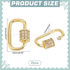 2Pcs 925 Sterling Silver Rhinestone Clasps&nbsp;FIND-PH0022-30A