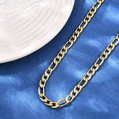 6MM 304 Stainless Steel Figaro Chain Necklaces for Women&nbsp;NJEW-G177-02G