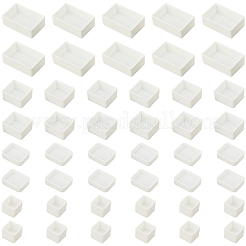 48Pcs 4 Styles Plastic Empty Watercolor Paint Pans&nbsp;AJEW-GF0014-21