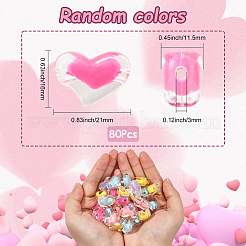 80Pcs Transparent Acrylic Beads&nbsp;TACR-SP0001-39