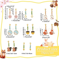 Sakura Flower/Star/Puffed Heart Pendant Stitch Markers&nbsp;HJEW-AB00484