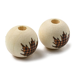Autumn Wood European Beads&nbsp;WOOD-H105-04B-01