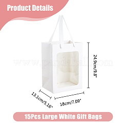 Rectangle Paper Storage Bags with Handle&nbsp;ABAG-WH0046-26B-01