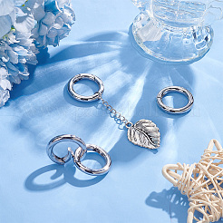 201 Stainless Steel Spring Gate Rings&nbsp;STAS-UN0010-85P