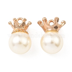(Defective Closeout Sale: Some Glue Overflow) Resin Imitation Pearl Pendants&nbsp;FIND-XCP0002-45B