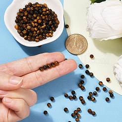 200Pcs Round Natural Tiger Eye Beads&nbsp;G-SP0001-21A