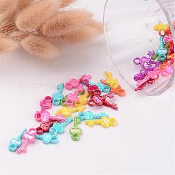 Opaque AB Color Acrylic Skeleton Key Pendants&nbsp;SACR-R697-M24