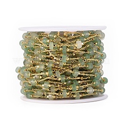 Handmade Natural Green Aventurine Beaded Chains&nbsp;CHC-E019-02D