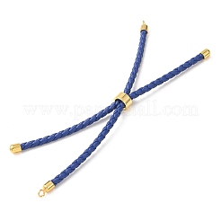 Adjustable Round Braided Microfiber Leather Cord Bracelet Making&nbsp;KK-CBAC260-01G-27