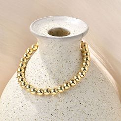 Rack Plating Brass Round Beaded Slider Bracelet for Women&nbsp;X-BJEW-B066-01A-01