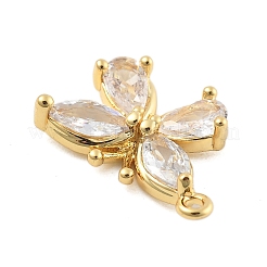 Brass Micro Pave Cubic Zirconia Pendants&nbsp;KK-D283-24G