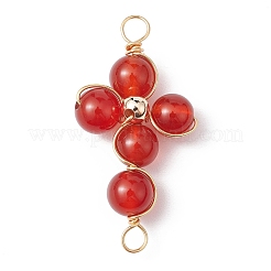 Natural Mixed Gemstone Connector Charms&nbsp;PALLOY-JF02228