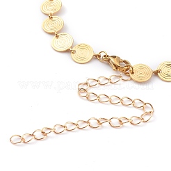 Brass Flat Round Link Chain Necklaces&nbsp;X-NJEW-JN03361