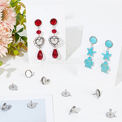 50 Sets 304 Stainless Steel Stud Earring Finding&nbsp;STAS-BBC0003-32