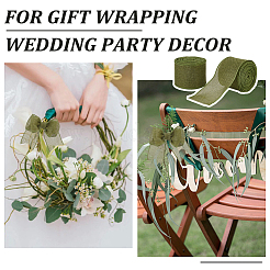 10 Yards Burlap Ribbons&nbsp;SRIB-WH0026-11B