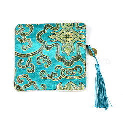 Chinese Embroidery Silk Jewelry Zipper Pouches&nbsp;ABAG-N008-11.5cm-E01