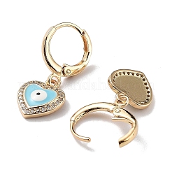 Real 18K Gold Plated Brass Dangle Leverback Earrings&nbsp;EJEW-L269-008G-02