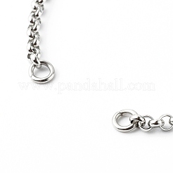 Tarnish Resistant Handmade 304 Stainless Steel Rolo Chain Bracelets Making Accessories&nbsp;AJEW-JB01026-01