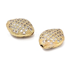 Brass Micro Pave Clear Cubic Zirconia Beads&nbsp;KK-L229-052G